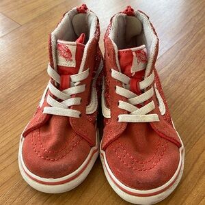 Toddler Vans 10 pink glitter high top